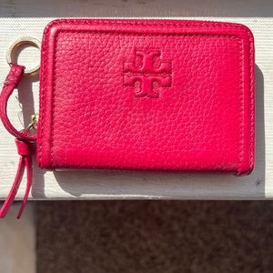 Tory Burch Berry Colored Keychain Wallet